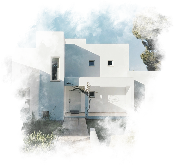 moderne huizen en contrastrijke gevels